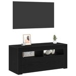 vidaXL Meuble TV Chêne noir 90 x 35 x 40 cm Bois d'ingénierie