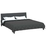 vidaXL Duvet d'été simple Noir et anthracite 240 x 260 cm Microfibre