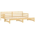 vidaXL Lit coulissant 2x(90x200) cm Bois de pin massif