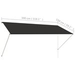 vidaXL Auvent rétractable 300x150 cm Anthracite