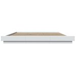 vidaXL Cadre de lit blanc 200x200 cm bois d'ingénierie