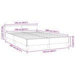 vidaXL Cadre de lit avec tête de lit sans matelas gris 120x200 cm