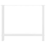 vidaXL Pieds de table à manger Blanc 2 pièces 100 x (72-73) cm Acier