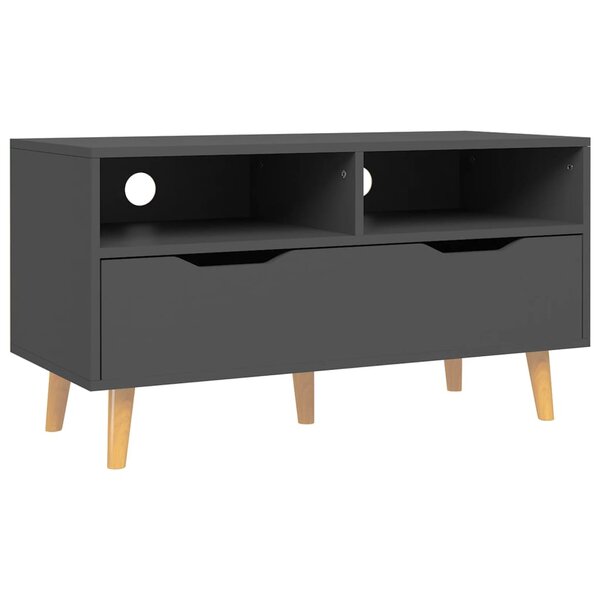 vidaXL Meuble TV gris 90x40x48 5 cm bois d'ingénierie