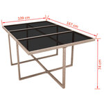 Salon de jardin meuble d'extérieur ensemble de mobilier encastrable avec coussins 11 pièces rotin beige 02_0018332