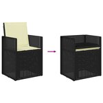 vidaXL Ensemble de salle à manger pour jardin avec coussin 7 Pièces PP