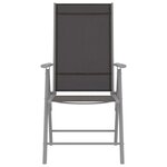 vidaXL Ensemble à dîner de jardin 5 Pièces Aluminium et textilène Argenté