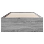 vidaXL Cadre de lit sonoma gris 100x200 cm bois d'ingénierie
