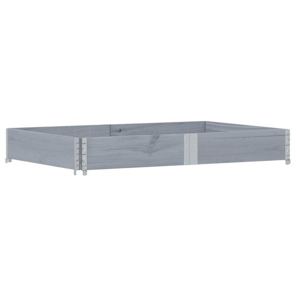 vidaXL Jardinière gris 150x100 cm bois de pin massif