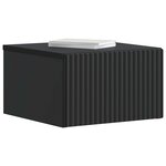 vidaXL Cabinet de chevet mural avec tiroir Noir 33 x 34 5 x 20 cm