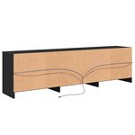 vidaXL Meuble TV avec tiroir Noir 182 x 34 x 50 cm Bois d'ingénierie