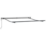 vidaXL Auvent Rétractable Noir 350 x 250 cm Tissu et Aluminium