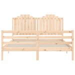 vidaXL Cadre de lit avec tête de lit 160x200 cm bois massif