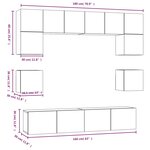 vidaXL Ensemble de meubles TV 8 Pièces Chêne sonoma Bois d'ingénierie