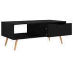 vidaXL Table basse Noir 100x49 5x43 cm Bois d'ingénierie