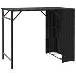 vidaXL Ensemble à manger de jardin 5 Pièces pliable noir résine tressée