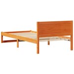 vidaXL cadre de lit Marron ciré Bois massif 80 x 200 cm Durable