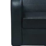vidaXL Canapé à 2 places Cuir synthétique Noir