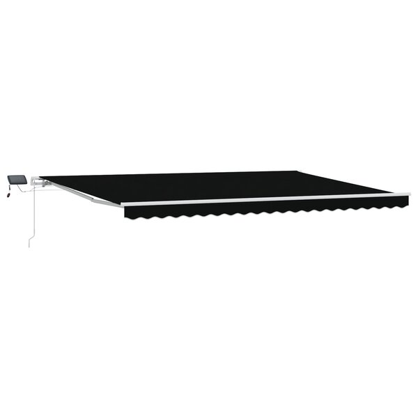vidaXL Auvent Rétractable with Noir 500 × 350 cm Noir