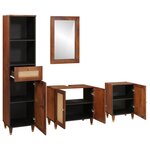 vidaXL Mobilier de salle de bain avec tiroir 4 Pièces 38 x 33 x 160 cm