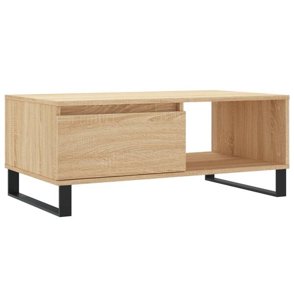 vidaXL Table basse Chêne sonoma 90x50x36 5 cm Bois d'ingénierie