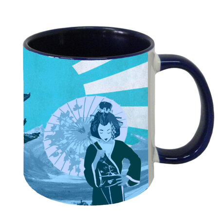 Tasse en céramique japon bleu cbkreation