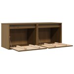 vidaXL Armoires murales 2Pièces Marron miel 45x30x35cm Bois de pin massif