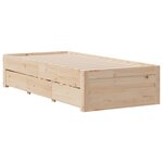 vidaXL Lit bibliothèque sans matelas 90x190 cm bois de pin massif