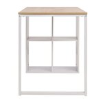 vidaXL Table d'écriture 120x60x75 cm Chêne et blanc