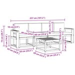 vidaXL Ensemble de canapés d'extérieur 5 pc Blanc et crème