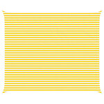 vidaXL Voile d'ombre Jaune et blanc 6 x 5 m 100   polyester Oxford
