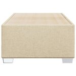 vidaXL Cadre de lit Crème 90 x 200 cm Tissu