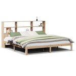 vidaXL Lit bibliothèque sans matelas 180x200 cm bois massif de pin