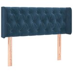 vidaXL Tête de lit à LED Bleu foncé 93x16x78/88 cm Velours