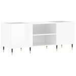 vidaXL Armoire à disques blanc brillant 121x38x48 cm bois d'ingénierie