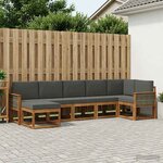 vidaXL Ensemble de canapés d'extérieur 7 Pièces Naturel et Anthracite