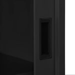 vidaXL Armoire à portes coulissantes avec jardinière Anthracite Acier