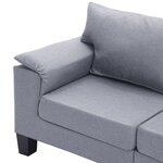 vidaXL Canapé à 5 places Gris clair Tissu