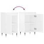 vidaXL Buffets 2 Pièces blanc brillant 40x35x70 cm bois d'ingénierie