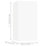 vidaXL Ensemble de meubles TV 4 Pièces Blanc Bois d'ingénierie