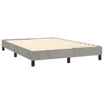 vidaXL Sommier à lattes de lit avec matelas LED Gris clair 140x200 cm