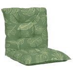 vidaXL Coussins de chaise à dossier bas lot de 6 modèle de feuille