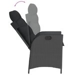 vidaXL Ensemble à manger de jardin coussins 5Pièces Noir Résine tressée
