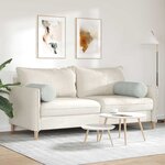 vidaXL Coussins d'accent 2 Pièces Gris clair Ø 25 x 70 cm