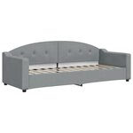 vidaXL Lit de jour avec gigogne sans matelas gris clair 80x200 cm