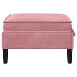 vidaXL Pouf avec Rangement Rose Velours