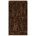 vidaXL Bibliothèque Chêne fumé 82 5x30 5x150 cm Bois d'ingénierie
