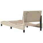 vidaXL Cadre de lit sans matelas crème 80x200 cm tissu
