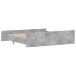 vidaXL Cadre de lit tête de lit et pied de lit gris béton 180x200 cm