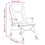 vidaXL Chaise de pêche avec accoudoir pliable taupe